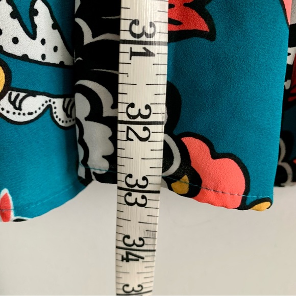 Express Colorful Short-Sleeve Floral Dress - Picture 8 of 9